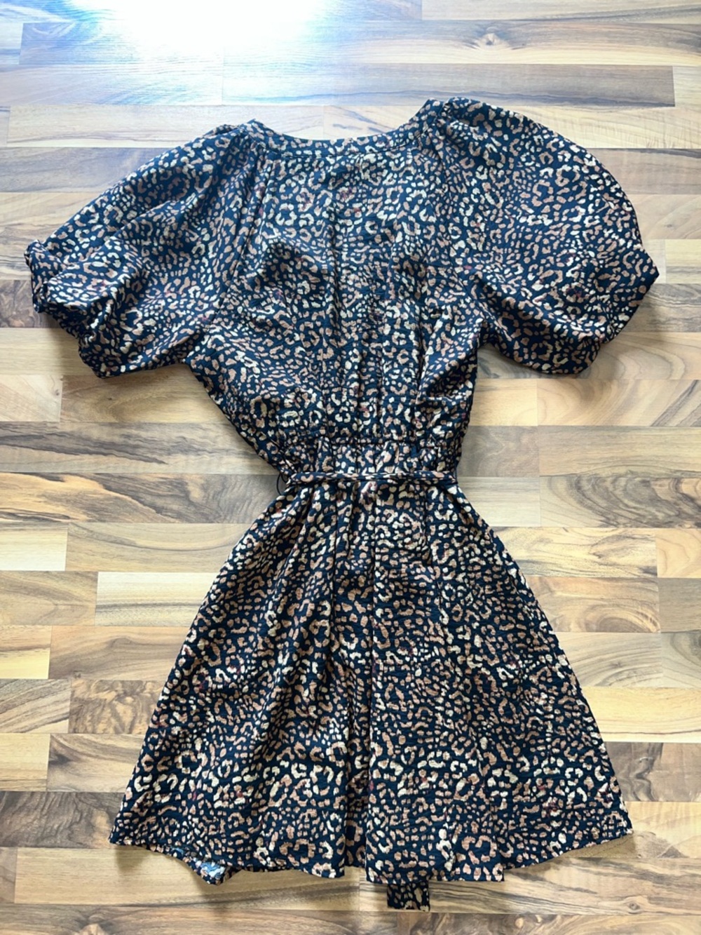 Nine West women’s animal print dress size XXL fully lined balloon sleeves casual - Picture 5 of 15